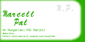 marcell pal business card